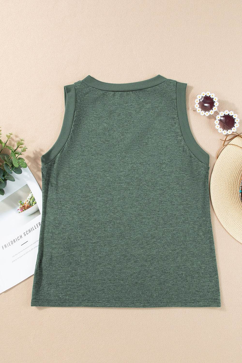 V-Neck Wide Strap Tank - UnLaced Boutique