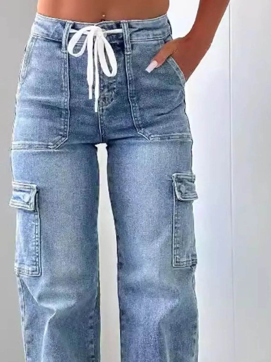 Washed Jeans with Pockets - UnLaced Boutique