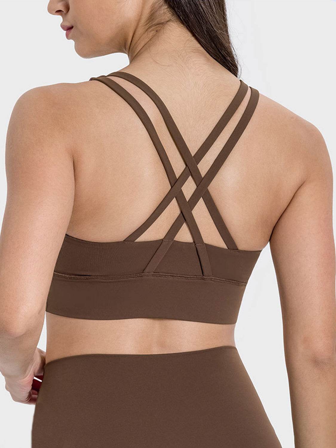 Millennia Crisscross Scoop Neck Active Tank - UnLaced Boutique