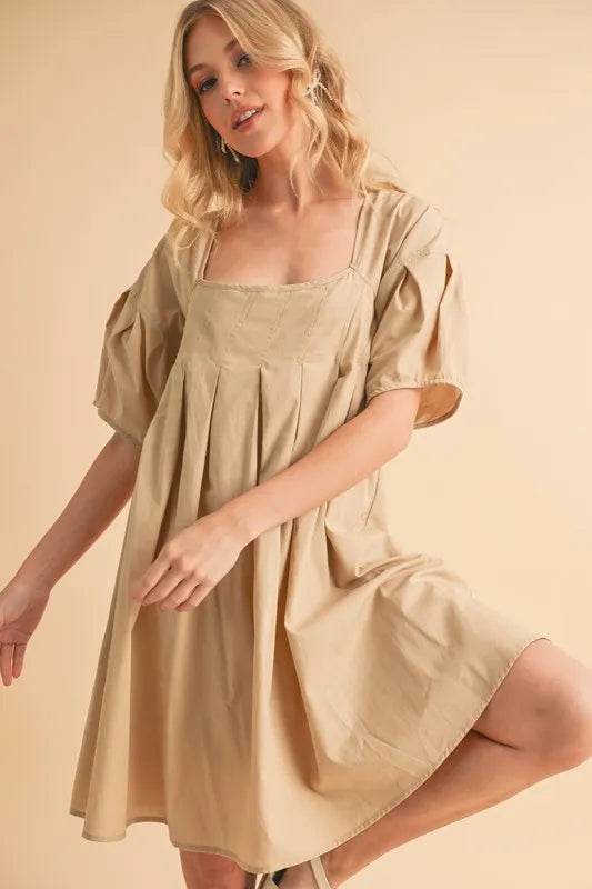 Aemi + Co Square Neck Babydoll Dress with Pockets - UnLaced Boutique