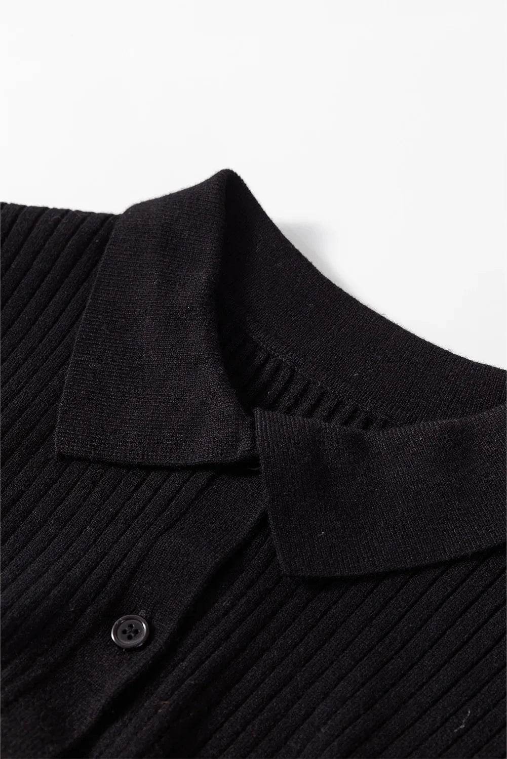 Button Up Collared Neck Cardigan - UnLaced Boutique