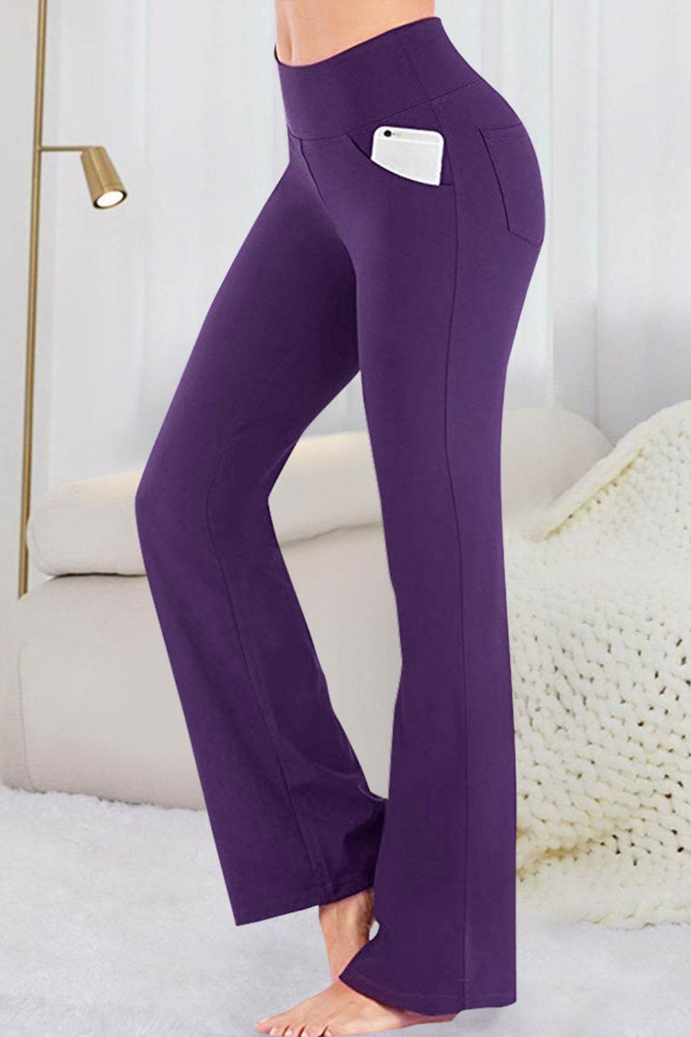 Pocketed High Waist Active Pants - UnLaced Boutique