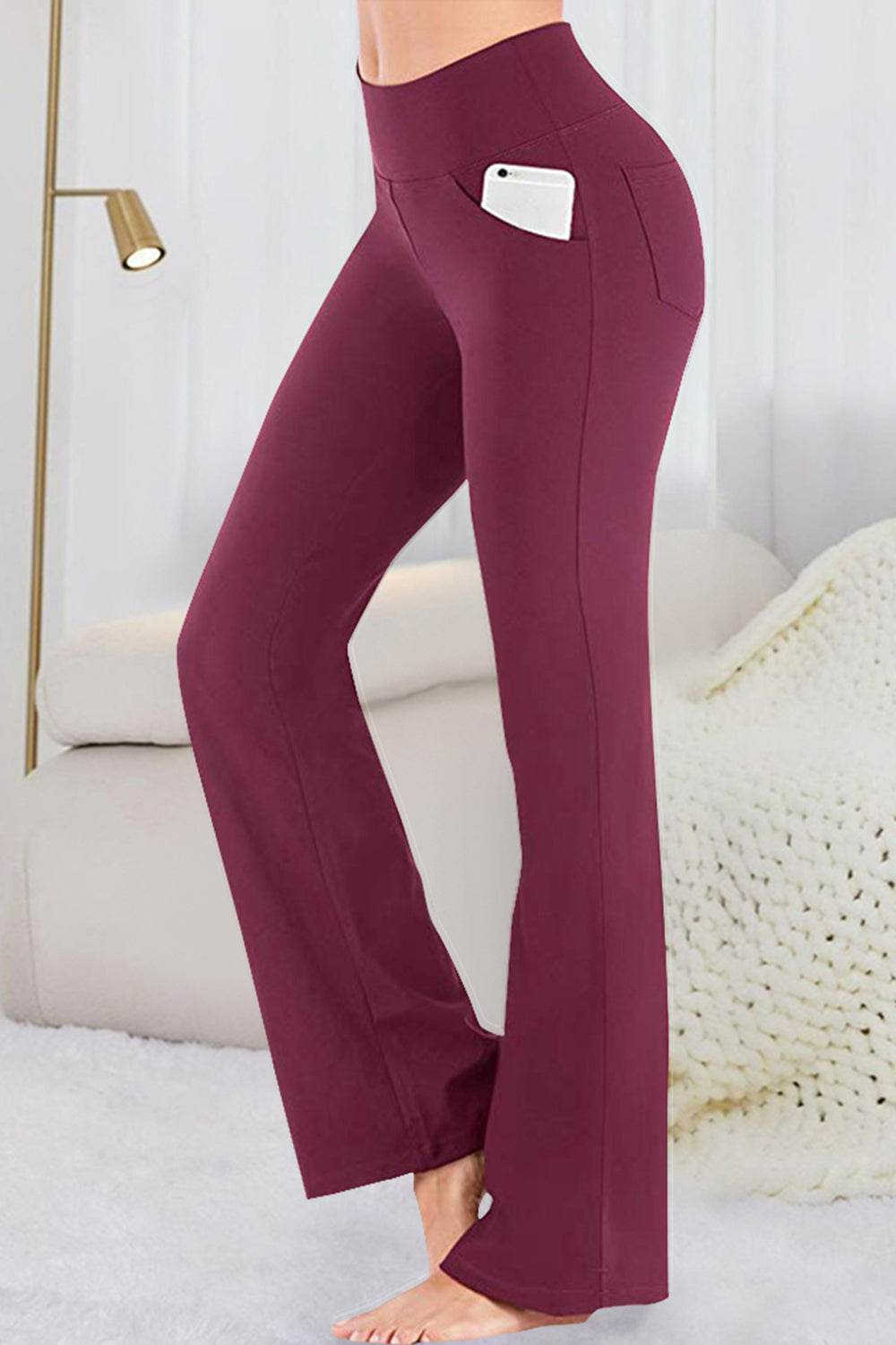 Pocketed High Waist Active Pants - UnLaced Boutique