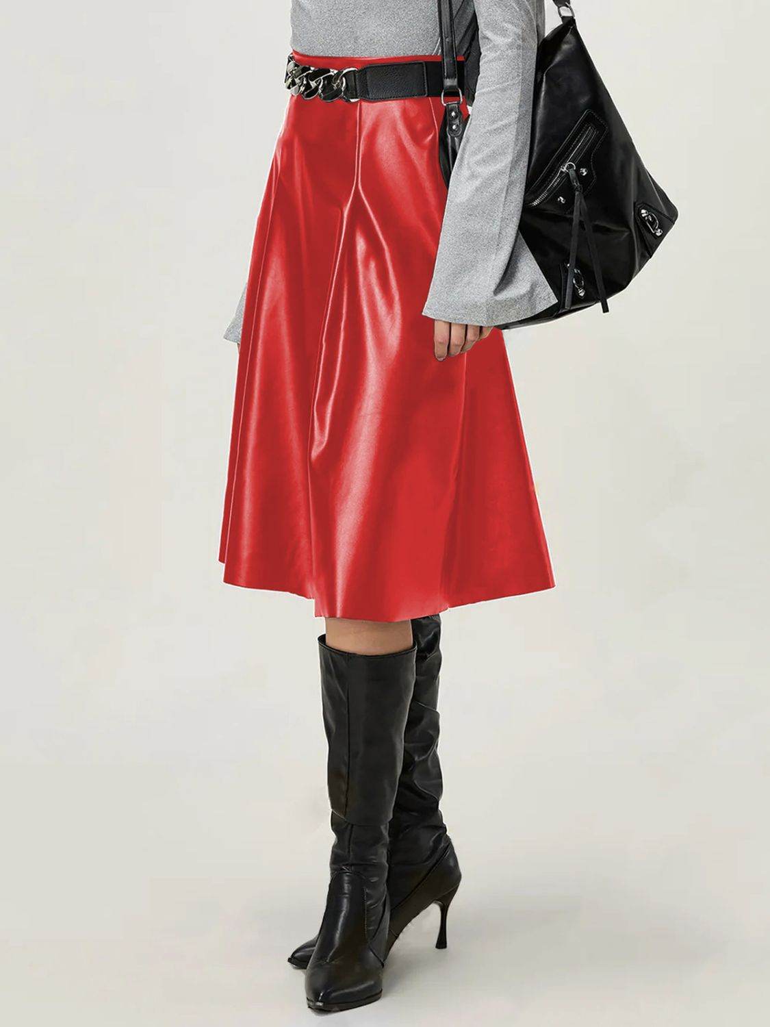 High Waist Skirt with Zipper - UnLaced Boutique