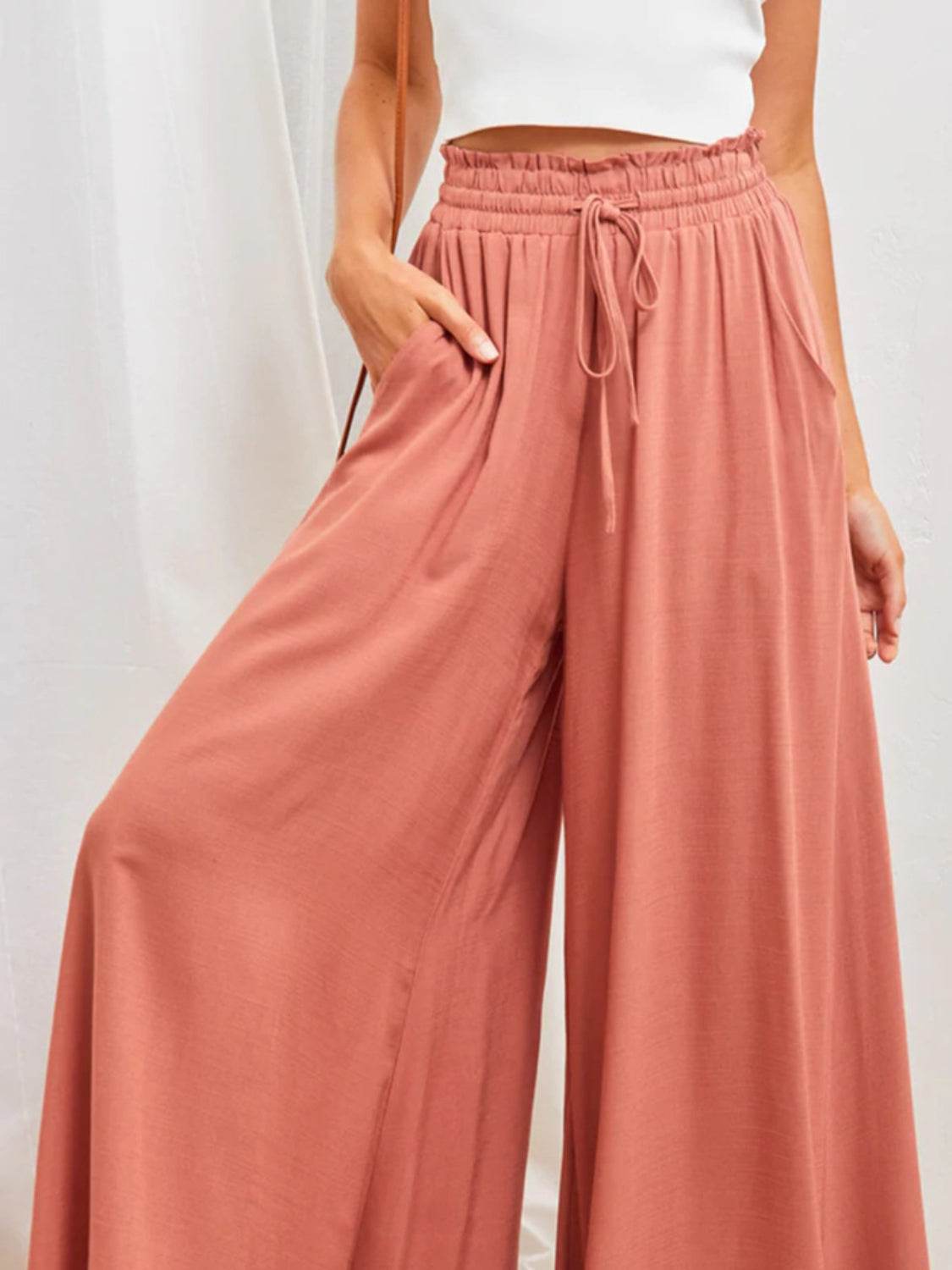 High Waist Wide Leg Pants - UnLaced Boutique