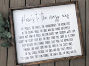 Here's To The Crazy Ones Steve Jobs Quote Wooden Framed Sign