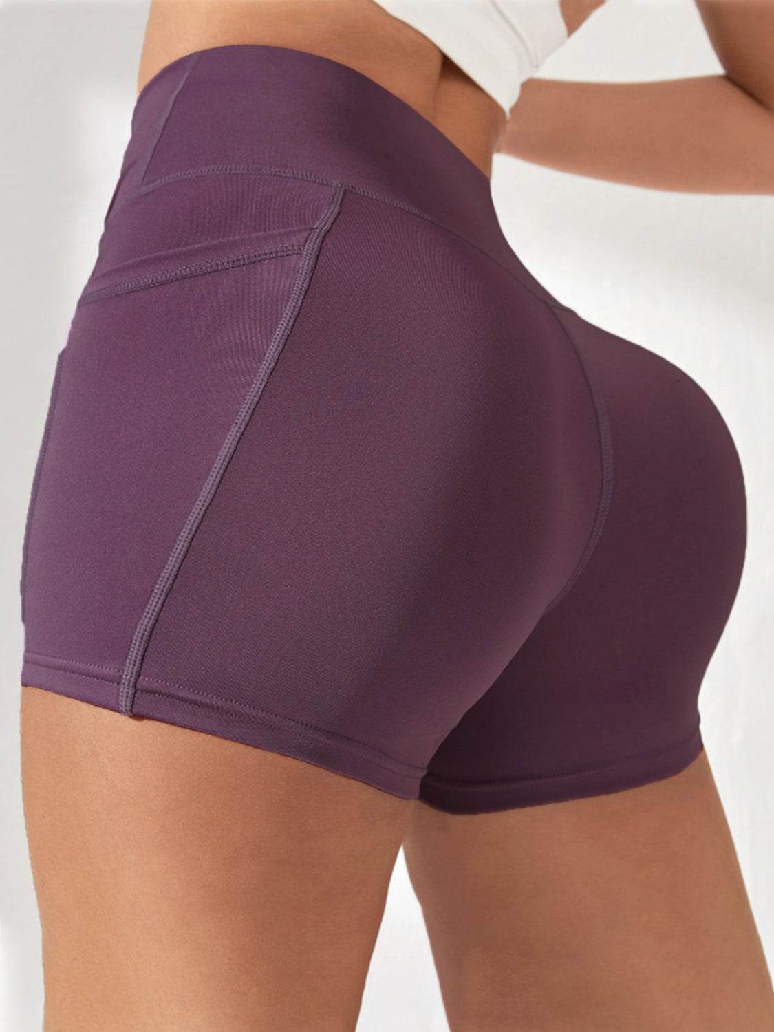 High Waist Active Shorts with Pockets - UnLaced Boutique