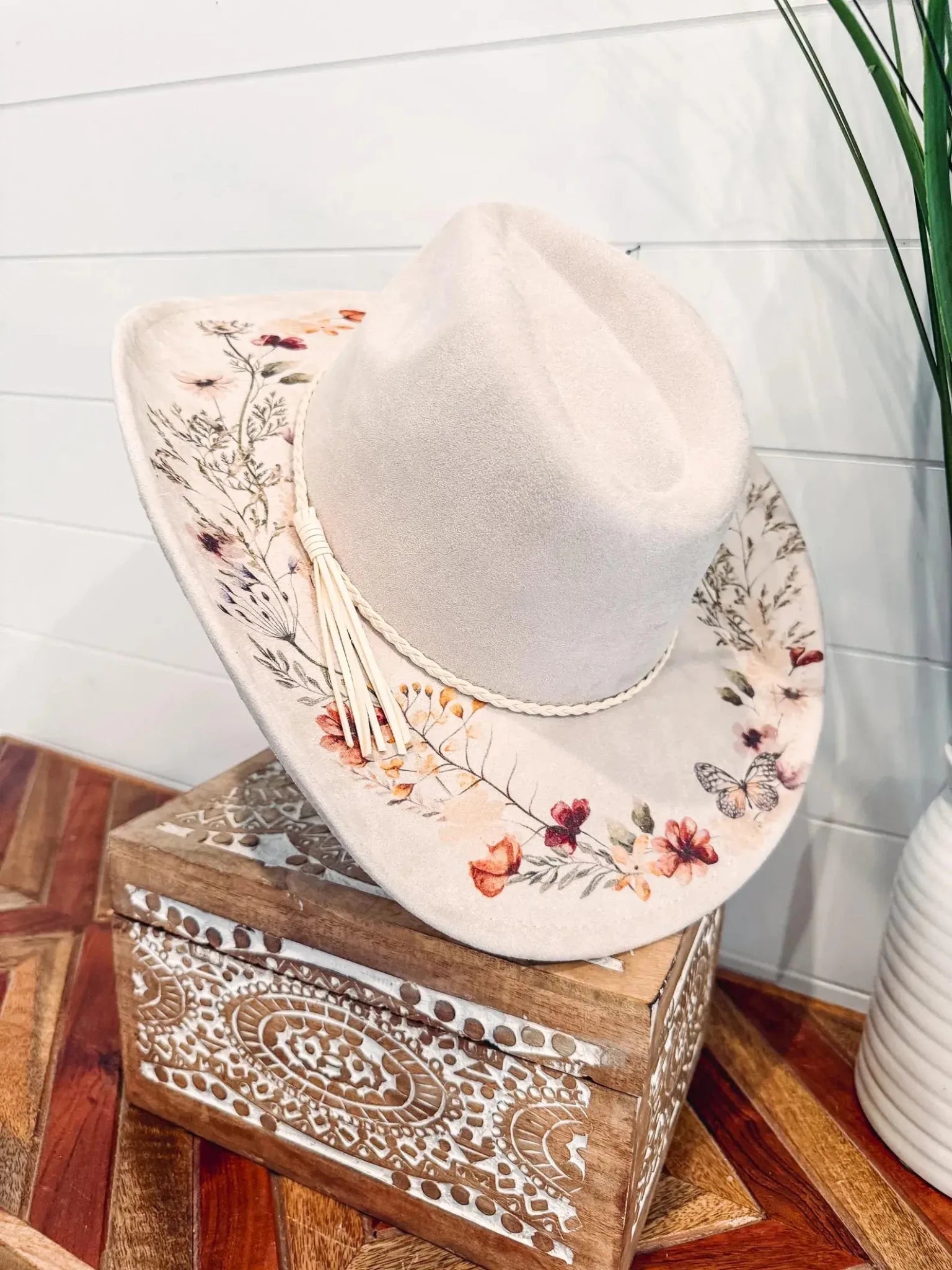 Floral Print Cowgirl Hat - UnLaced Boutique