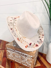 Floral Print Cowgirl Hat - UnLaced Boutique