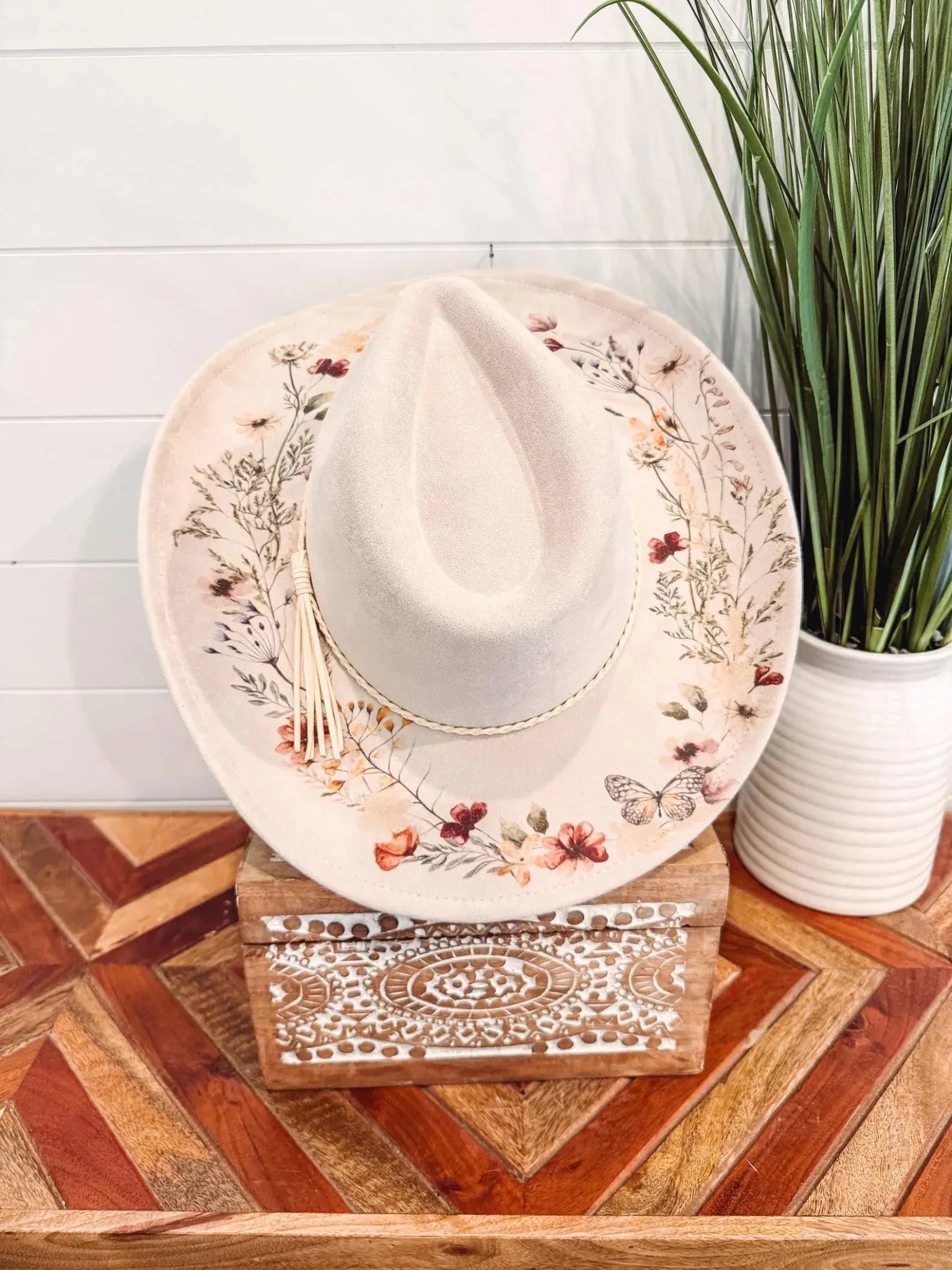 Floral Print Cowgirl Hat - UnLaced Boutique