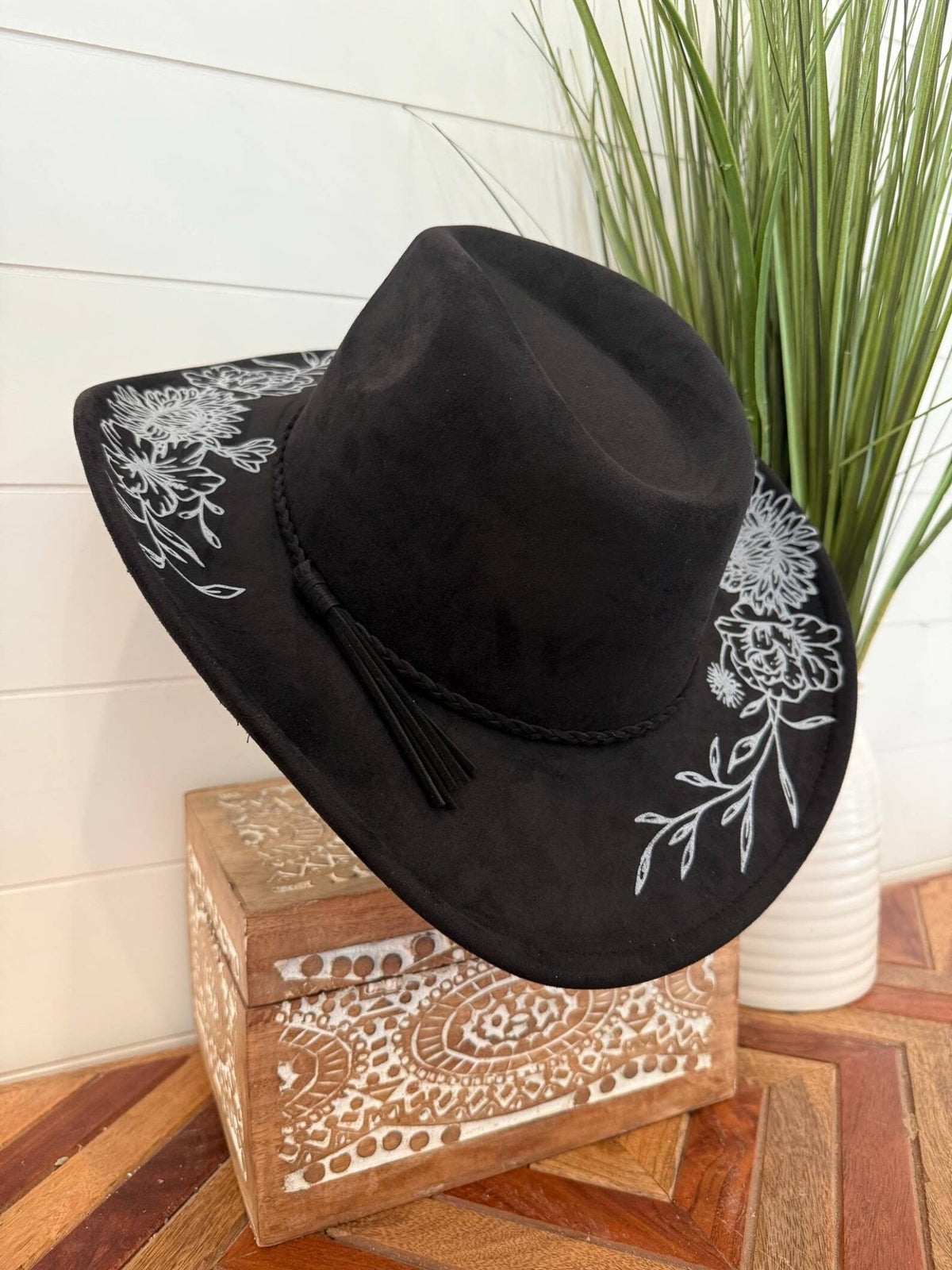 Floral Print Cowgirl Hat - UnLaced Boutique