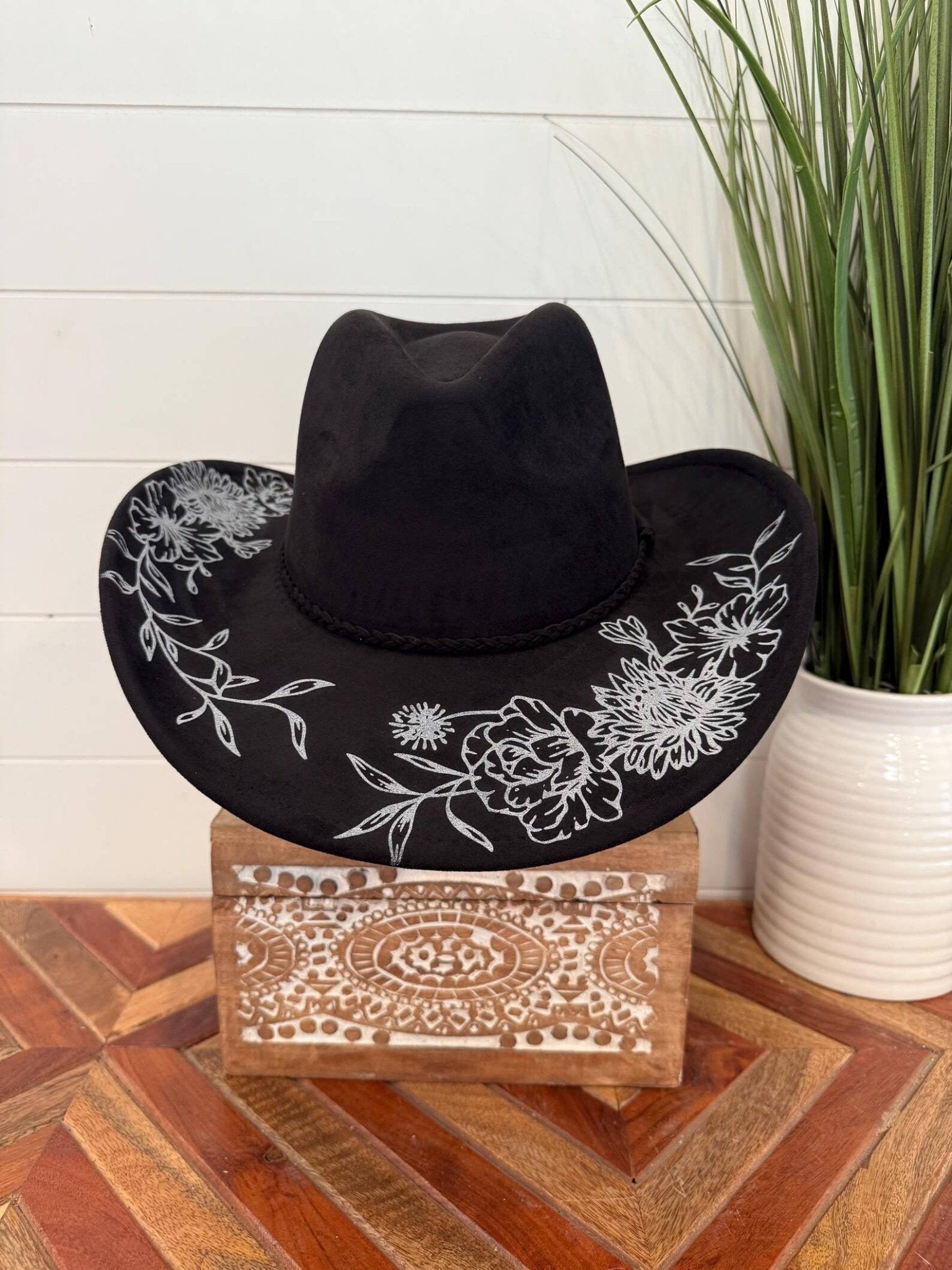 Floral Print Cowgirl Hat - UnLaced Boutique