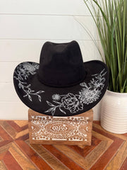 Floral Print Cowgirl Hat - UnLaced Boutique