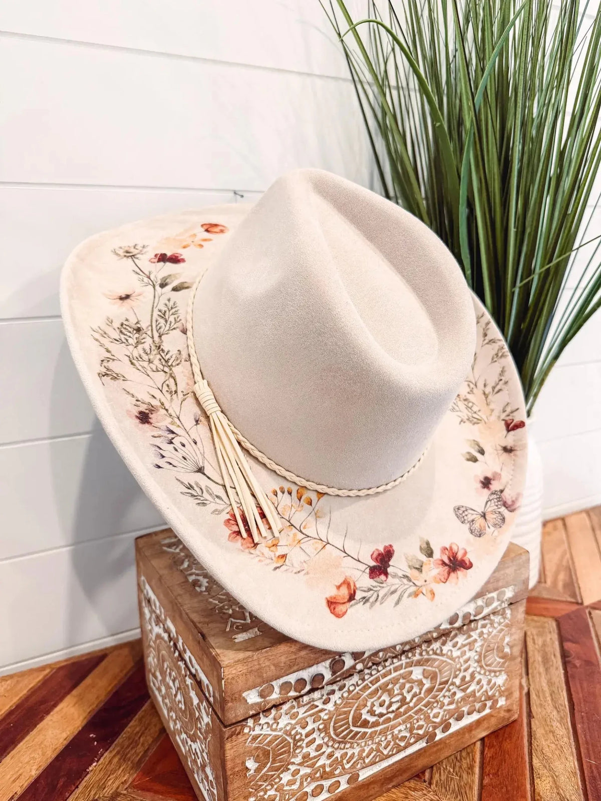Floral Print Cowgirl Hat - UnLaced Boutique