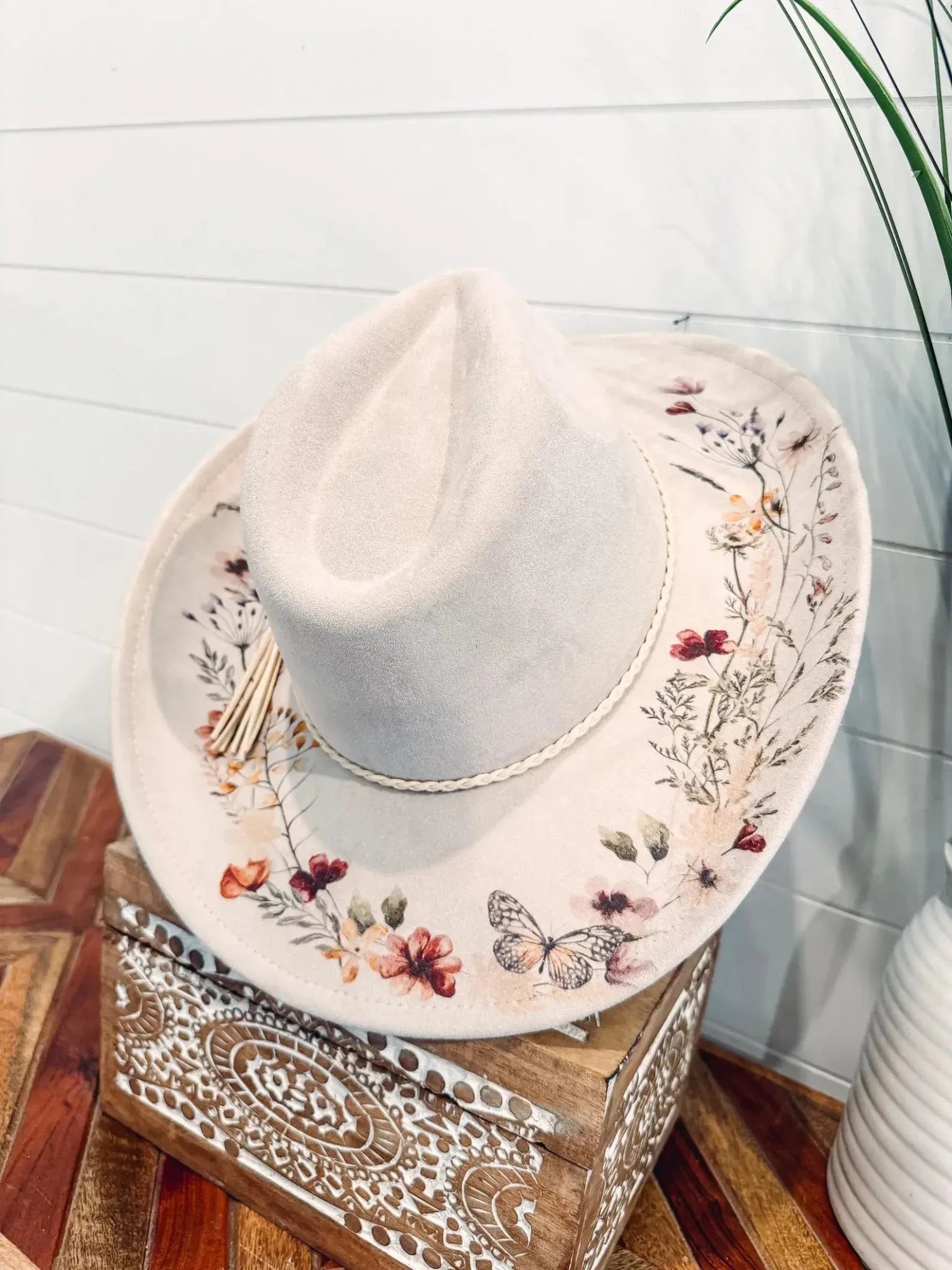 Floral Print Cowgirl Hat - UnLaced Boutique