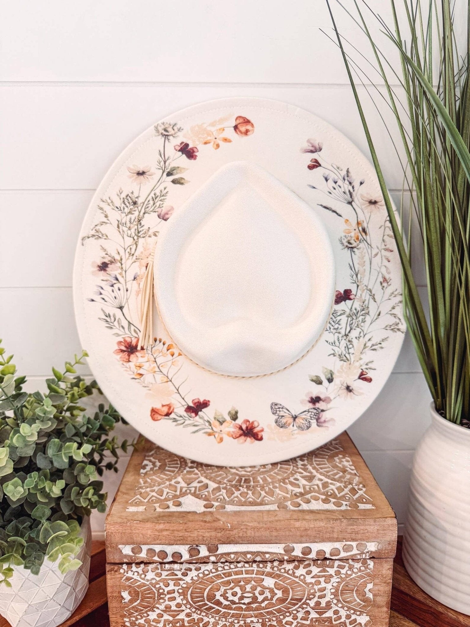Floral Print Heart Hat - UnLaced Boutique