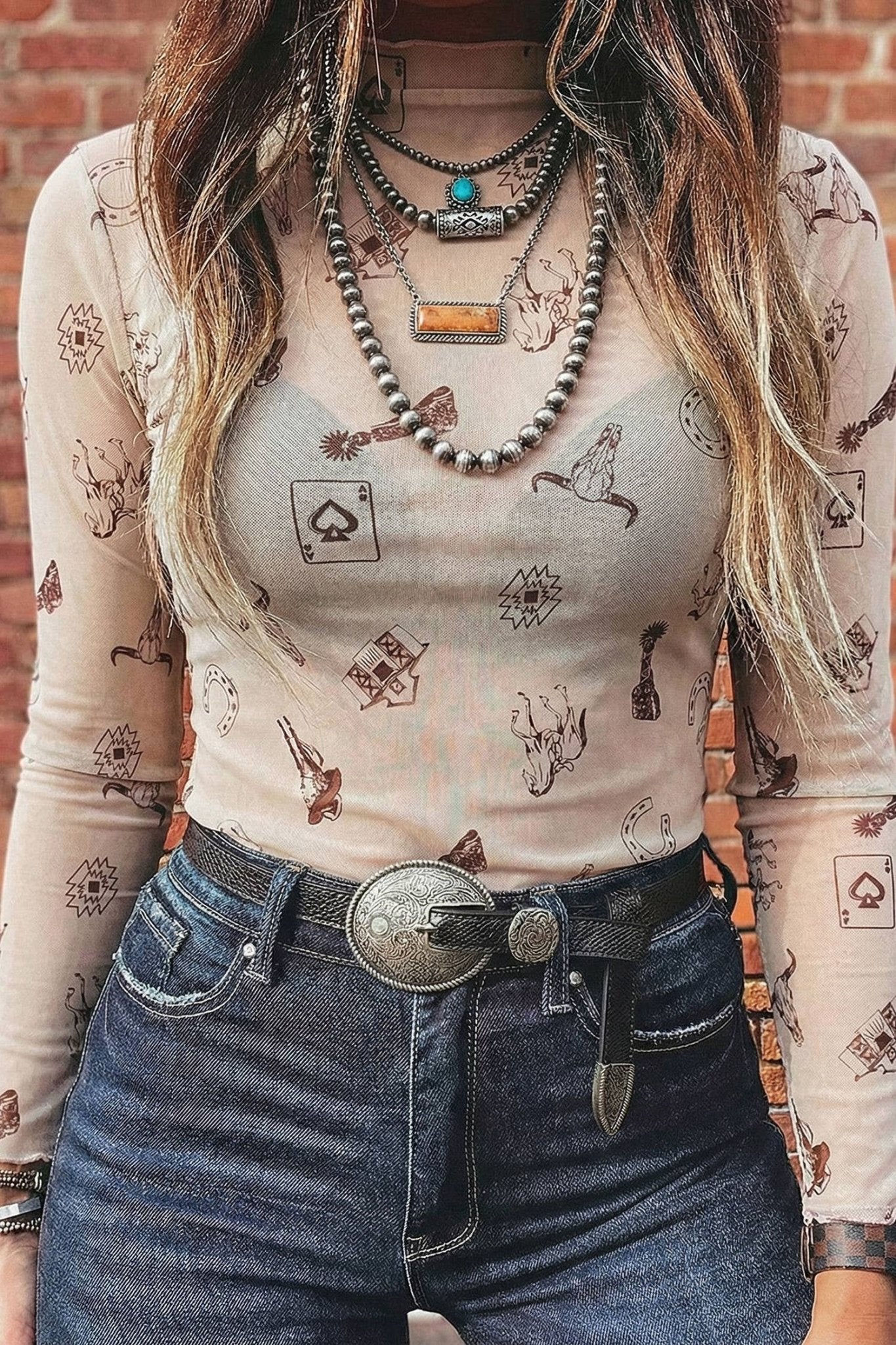 Floral Print Mesh Mock Neck Sheer Slim Fit Blouse - UnLaced Boutique