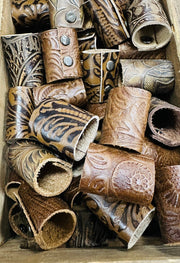 Floral Tooled Bandana Slides   - UnLaced Boutique