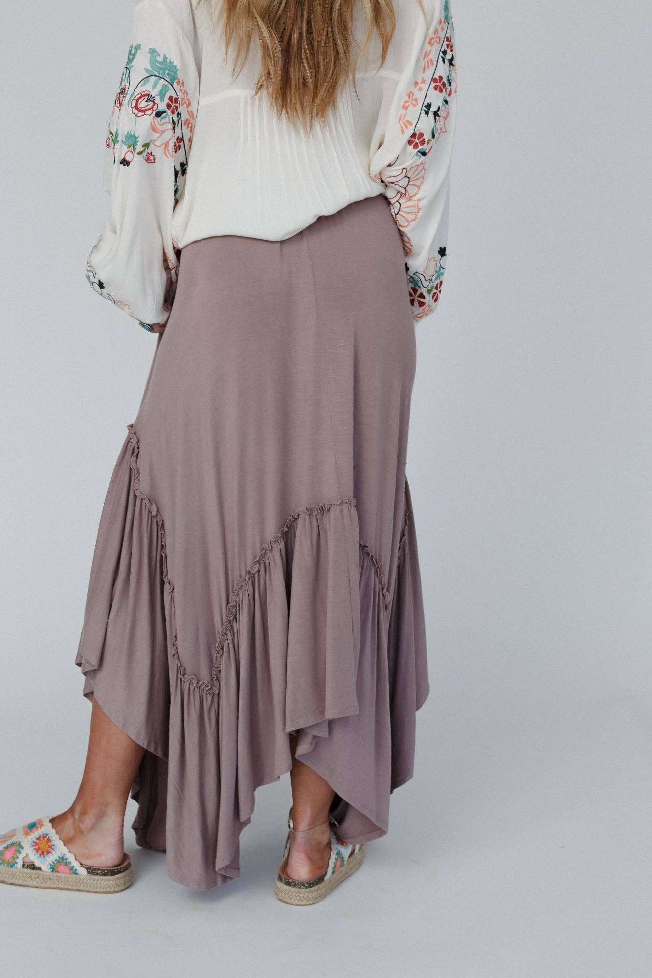 Forever Beauty Maxi Skirt - Mushroom - UnLaced Boutique