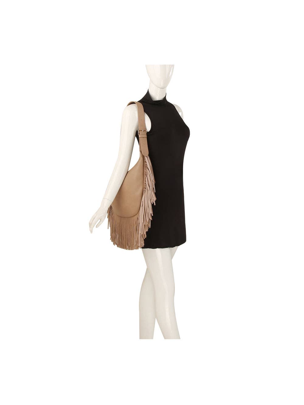 Fringe Flow Hobo Bag - Coffee - UnLaced Boutique