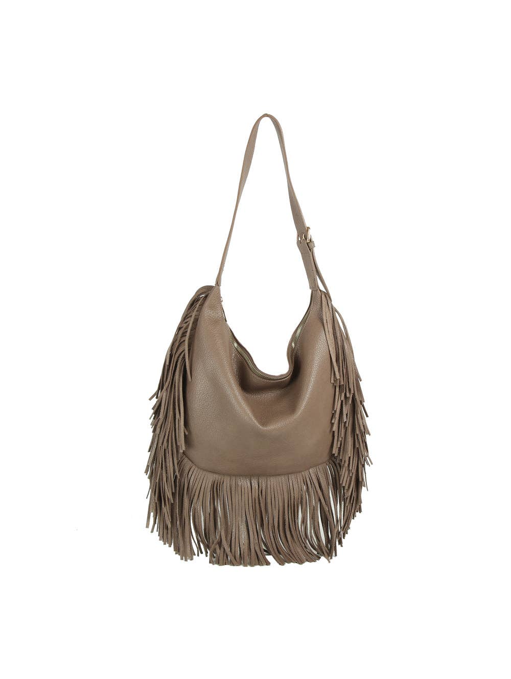 Fringe Flow Hobo Bag - Coffee - UnLaced Boutique