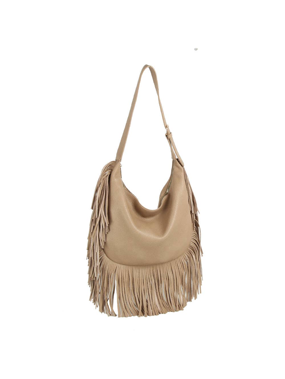 Fringe Flow Hobo Bag - Coffee - UnLaced Boutique