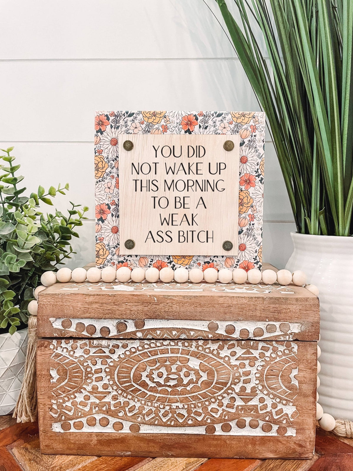 Funny Quote Wood Sign, Funny Tiered Tray Sign - 5.5x5.5" - UnLaced Boutique