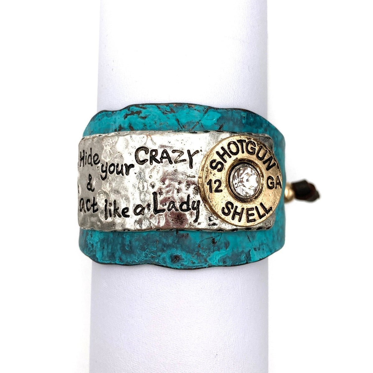 Hide Your Crazy and Act like Lady Western Bracelet Cuff - UnLaced Boutique