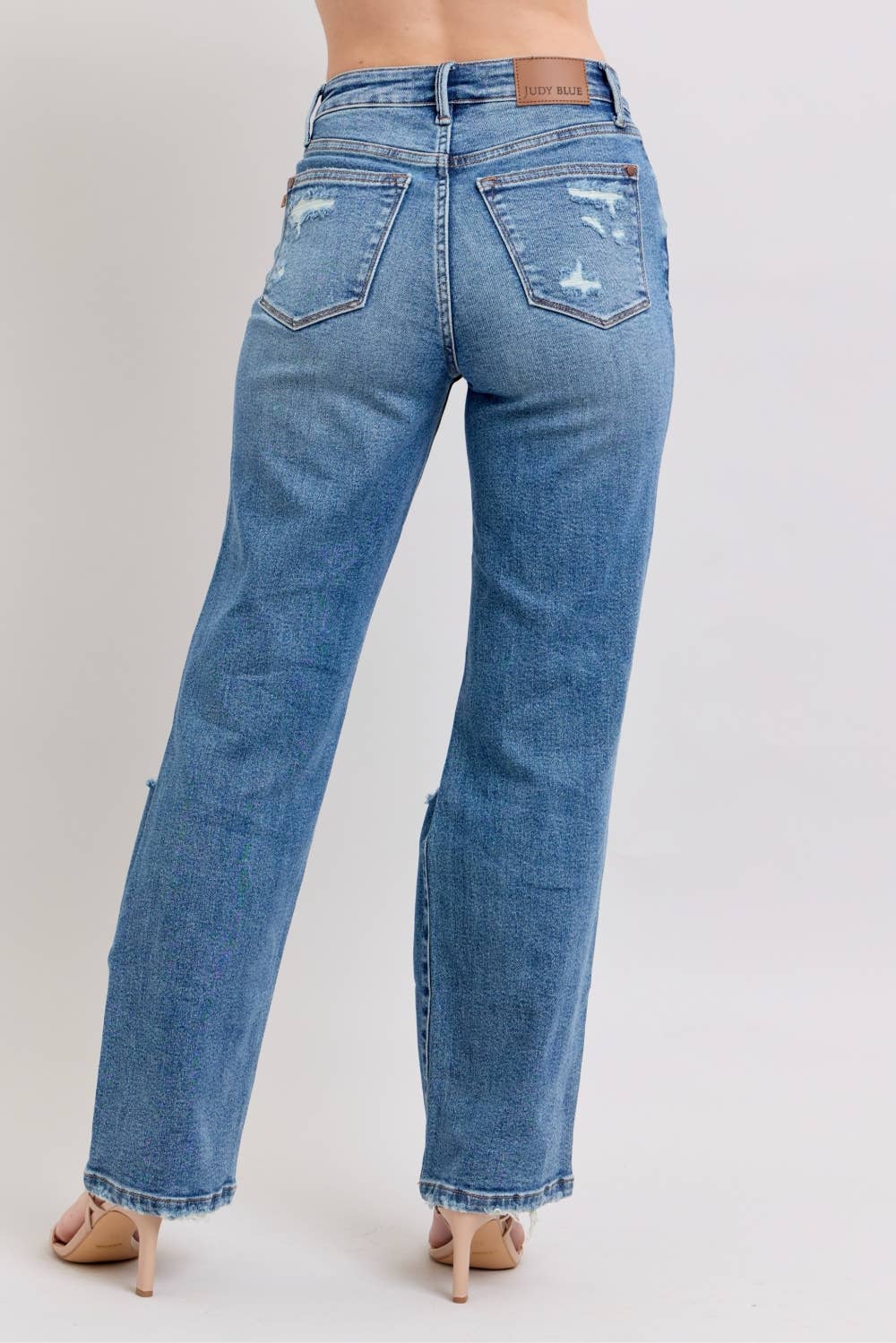 HW Heavy Destroy Straight JUDY BLUE JEANS - UnLaced Boutique