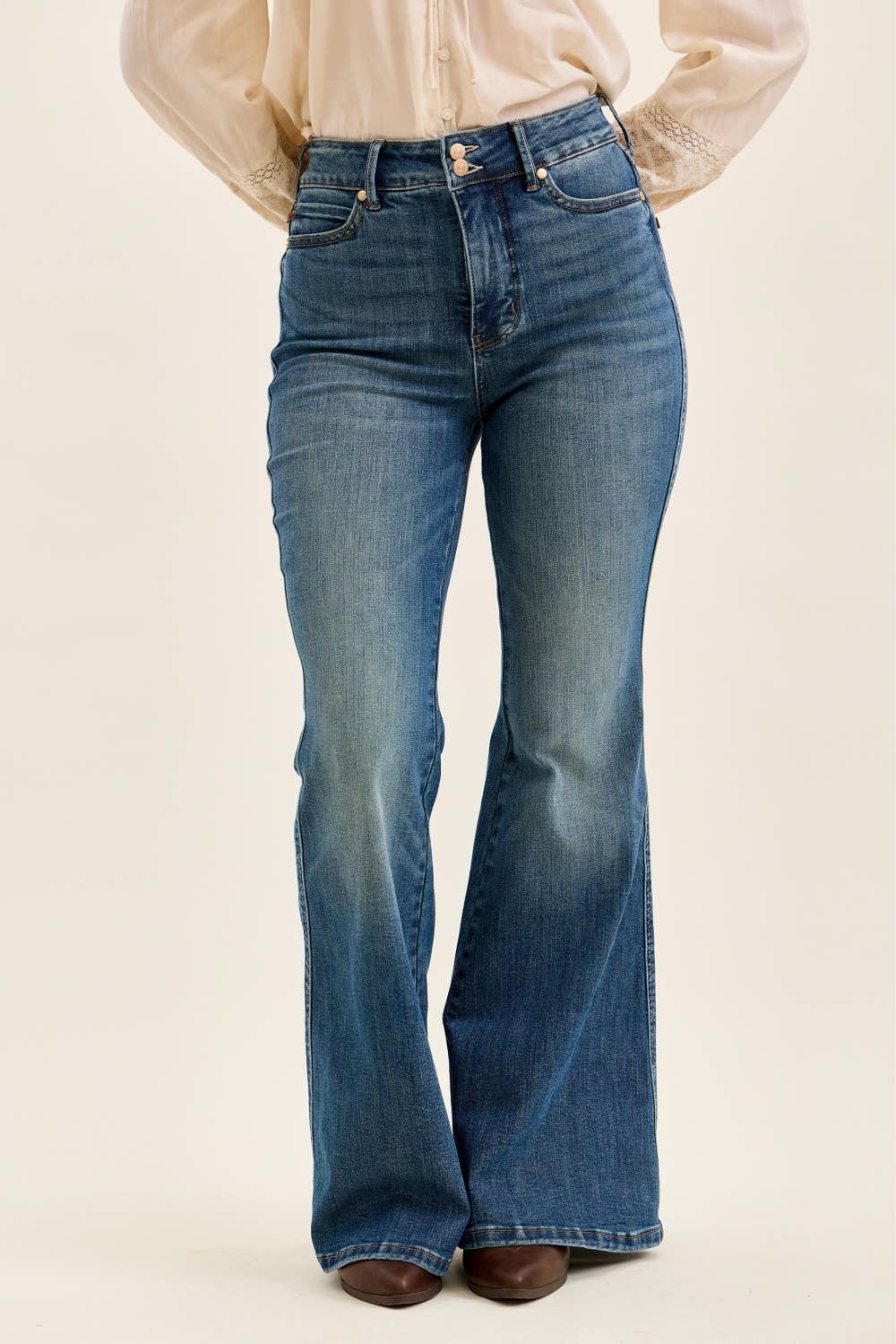 HW T.C. Jaqueline Flare DBL BTN + Shield Pkts - UnLaced Boutique