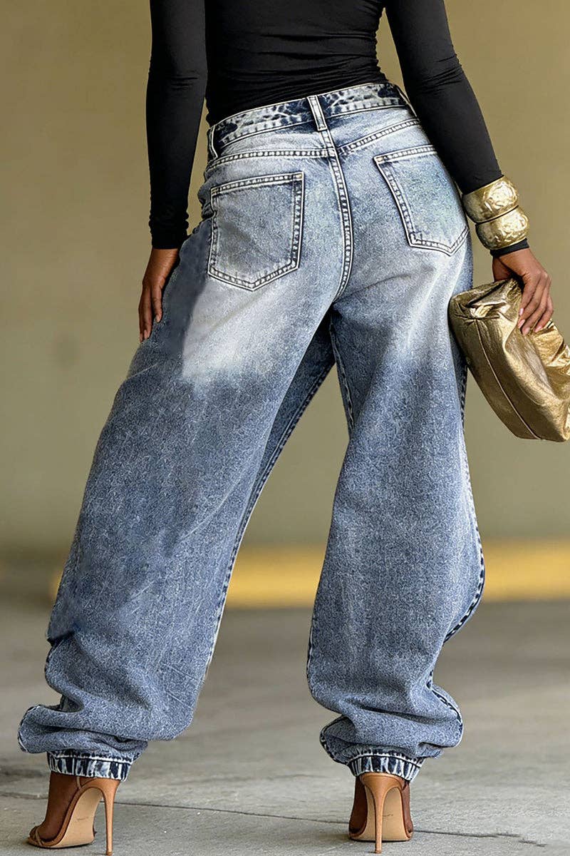 Innovative Layered Straight Denim Jeans - UnLaced Boutique