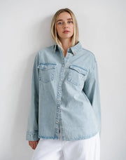 Jolene Denim Shirt - Light Blue Wash - UnLaced Boutique