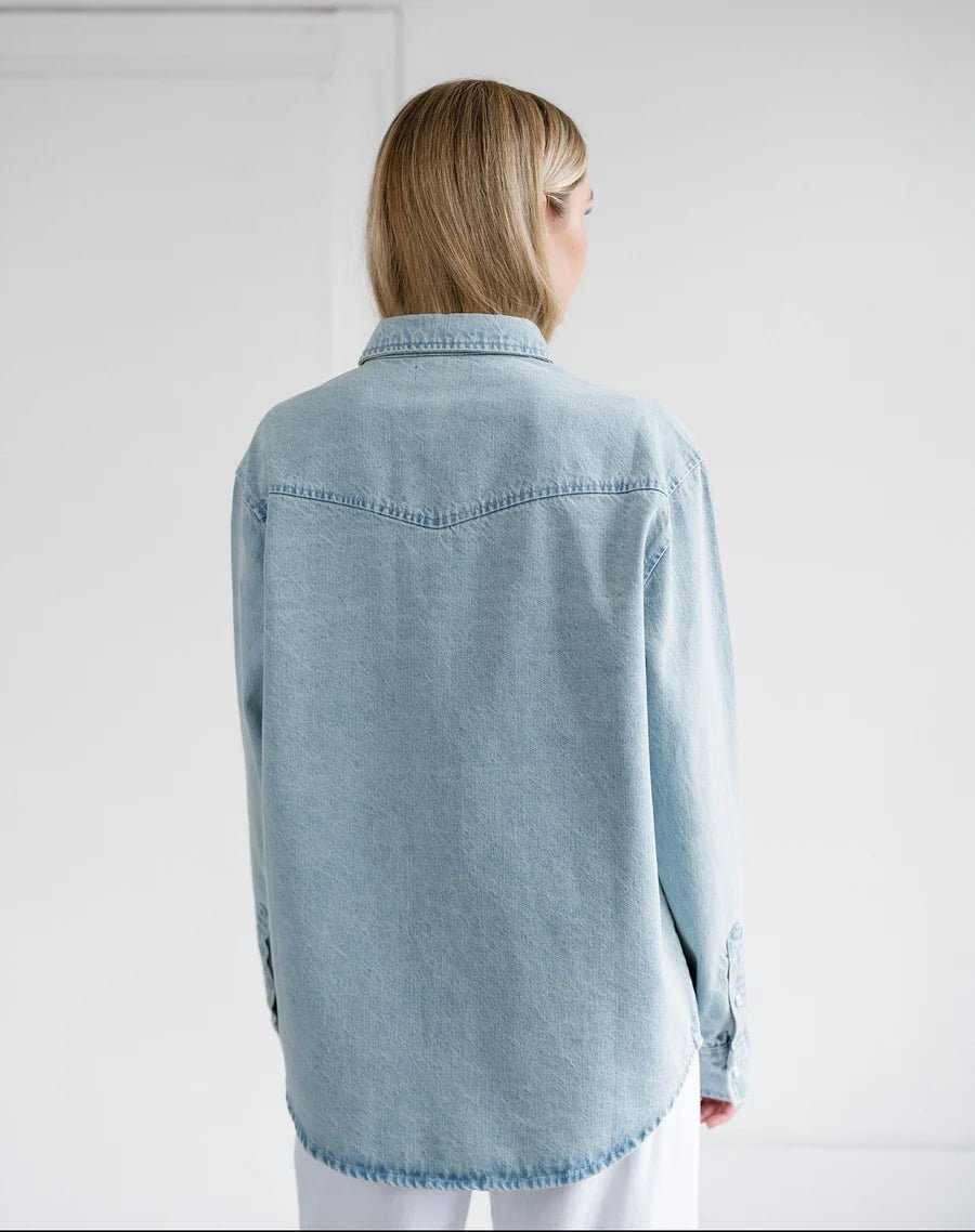 Jolene Denim Shirt - Light Blue Wash - UnLaced Boutique