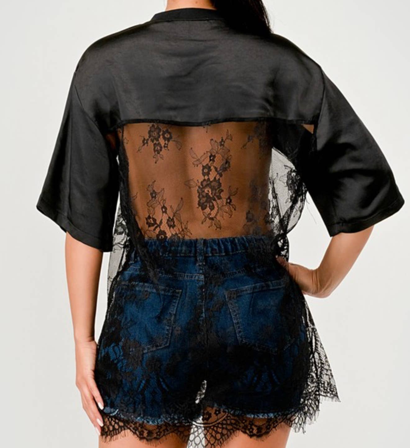 Lace Patchwork Oversized Jersey white - UnLaced Boutique