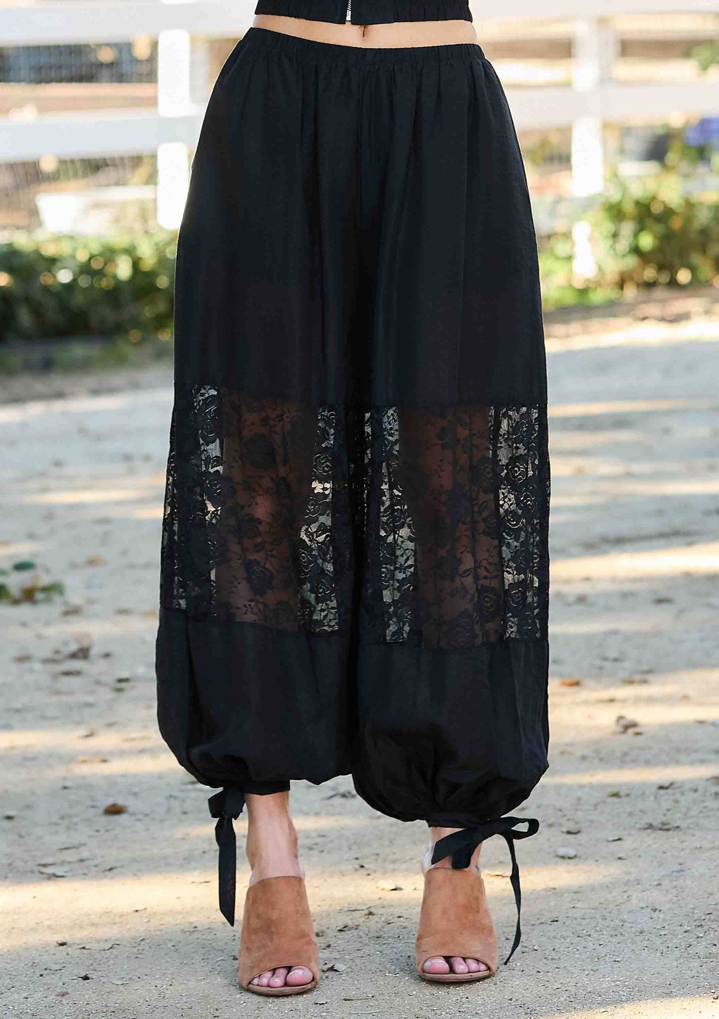 Lace Wind Breaker Jacket and Lace Balloon Pants Set - UnLaced Boutique