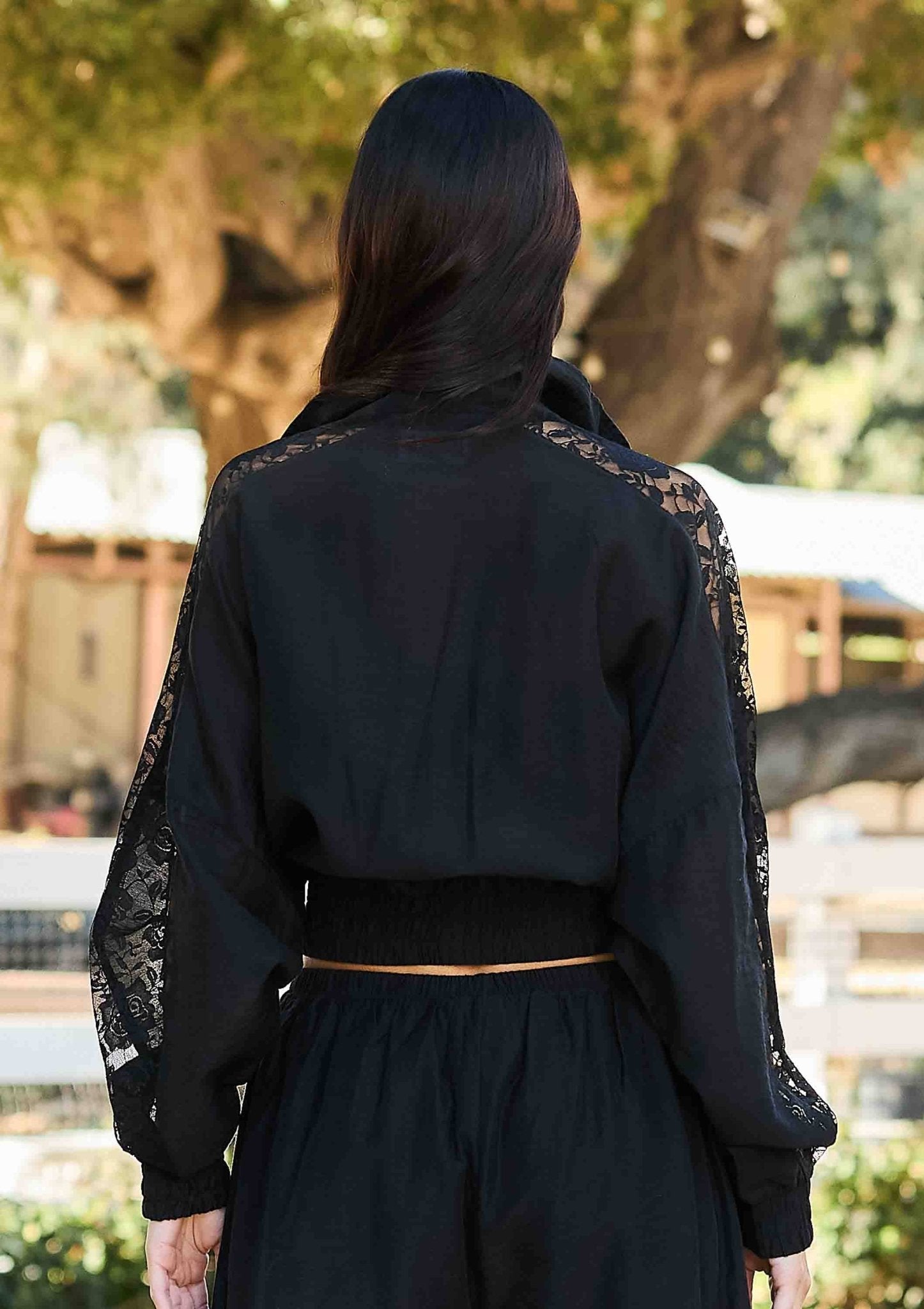 Lace Wind Breaker Jacket and Lace Balloon Pants Set - UnLaced Boutique