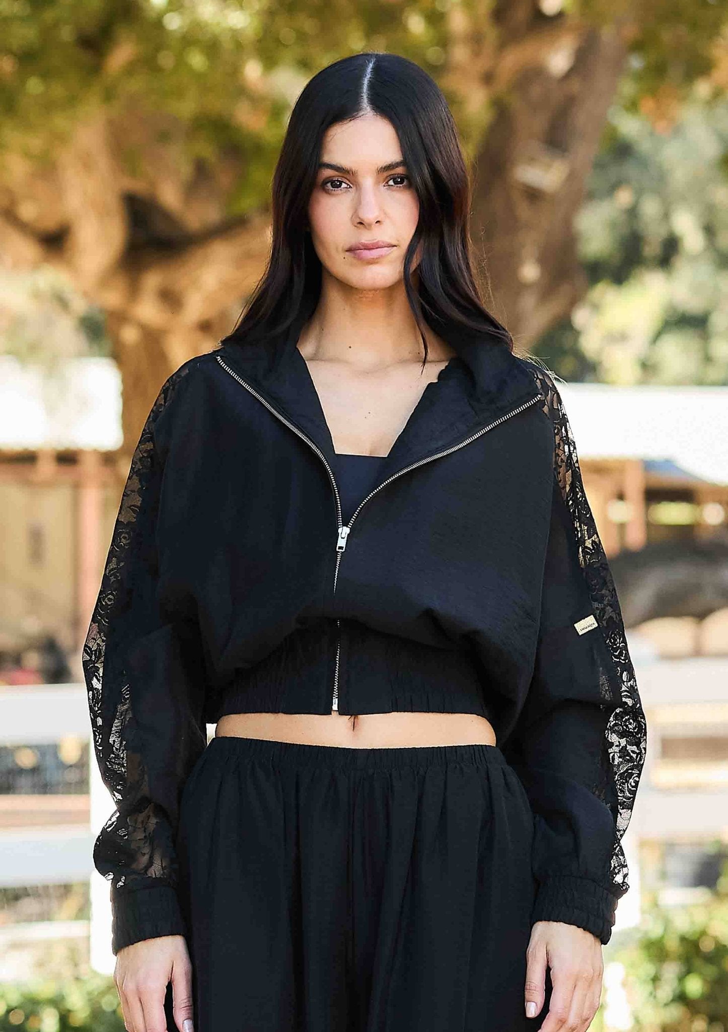 Lace Wind Breaker Jacket and Lace Balloon Pants Set - UnLaced Boutique
