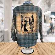 Lady Legend Bleached Flannel Button Down Shirt - UnLaced Boutique