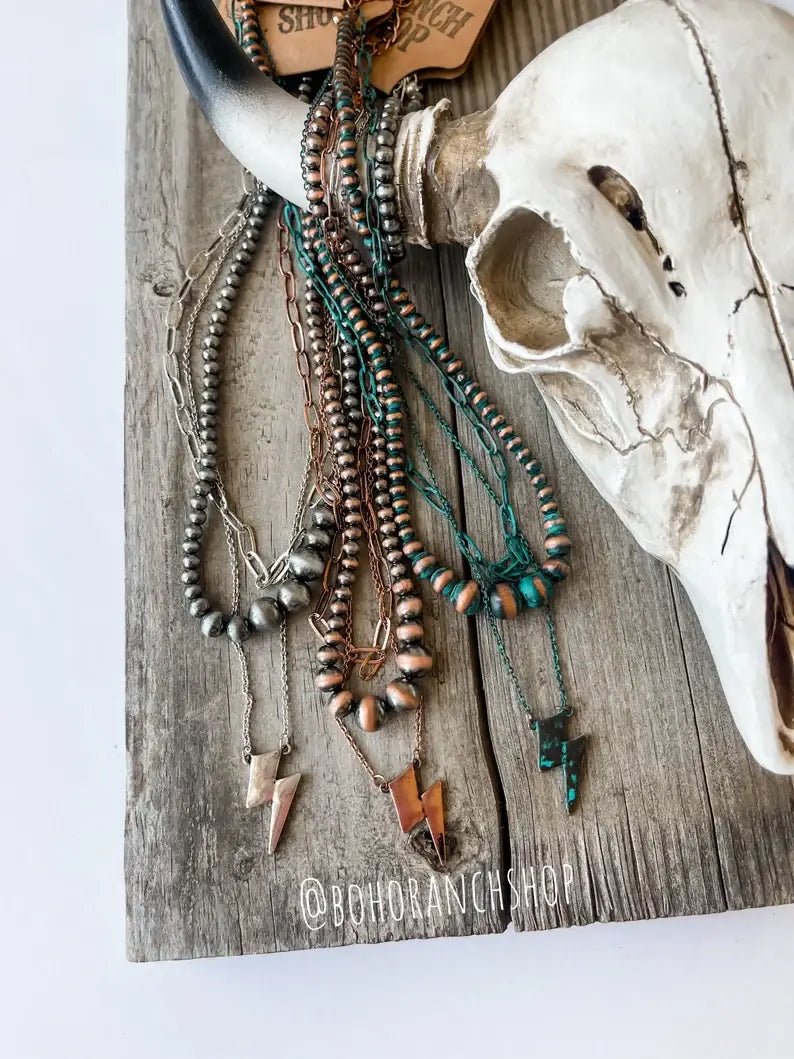 Layered Navajo Lightning bolt Western Necklace - UnLaced Boutique