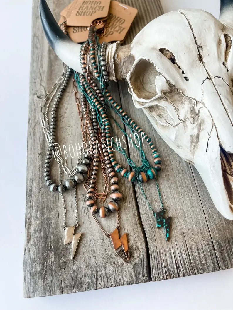 Layered Navajo Lightning bolt Western Necklace - UnLaced Boutique