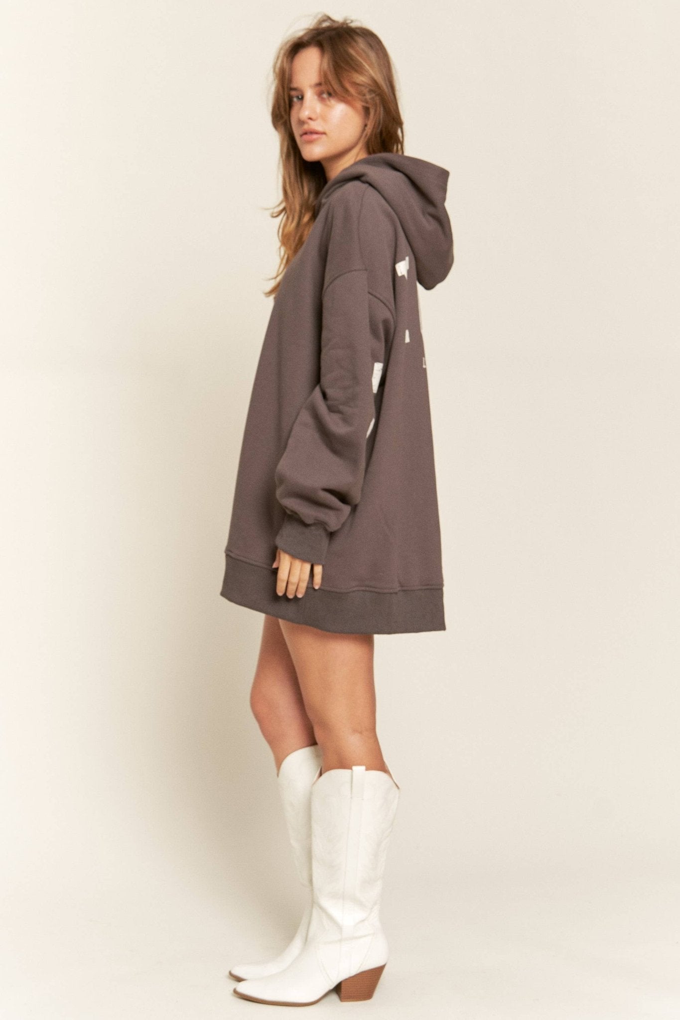 LETTER GRAPHIC HOODED - UnLaced Boutique