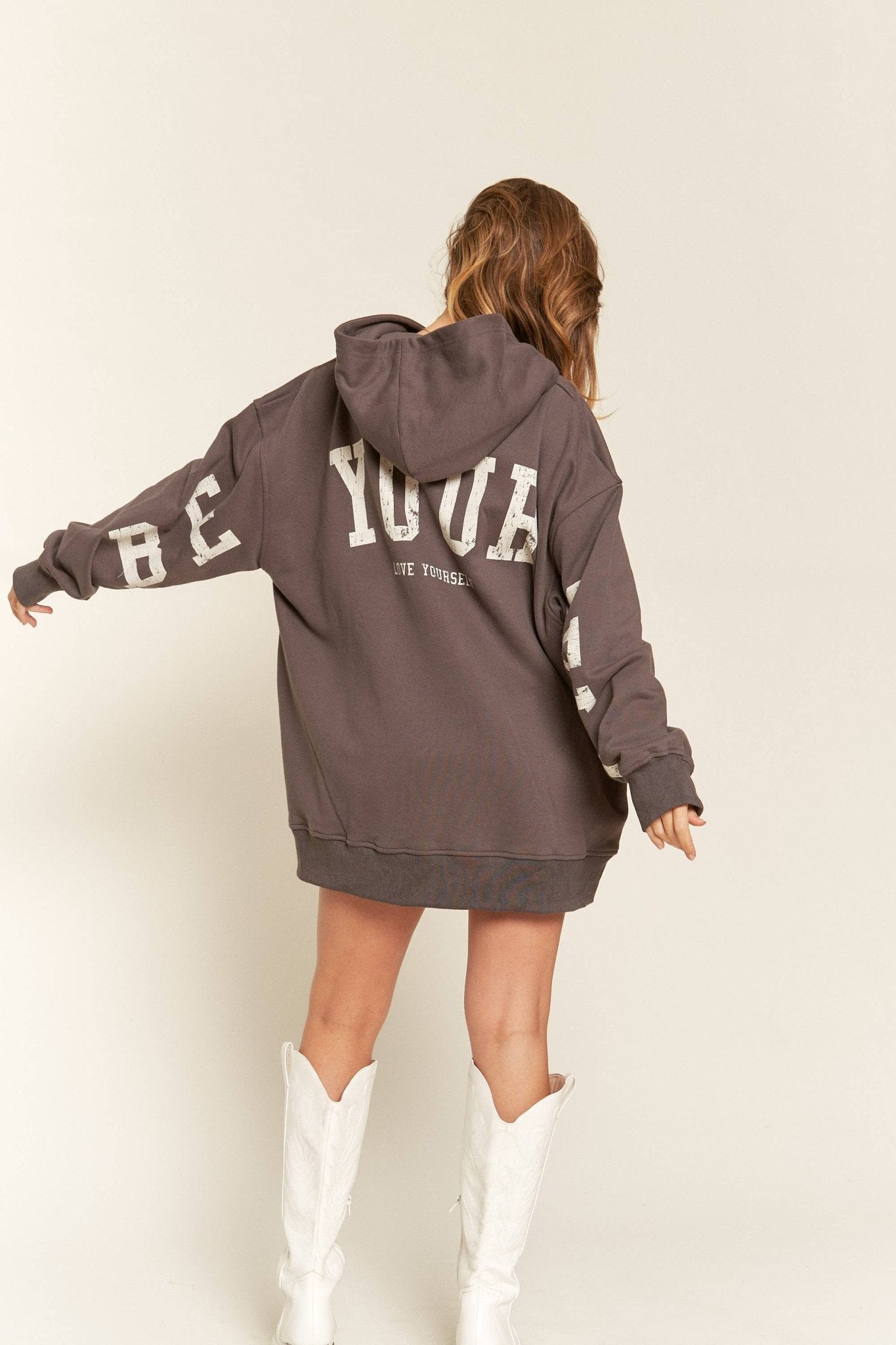 LETTER GRAPHIC HOODED - UnLaced Boutique