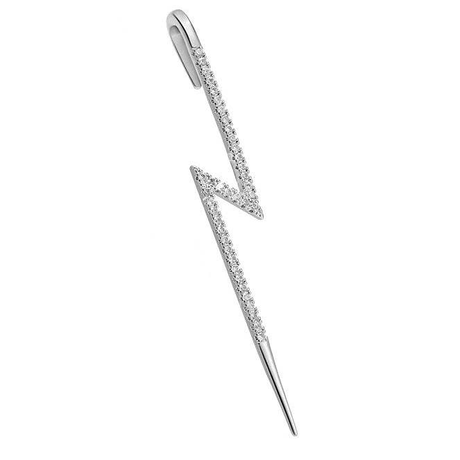 Lighting Bolt Edgy Hook Pin Ear Cuff Earring - UnLaced Boutique