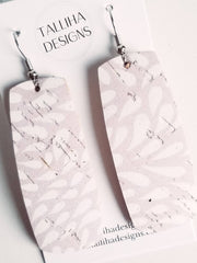 Lilac Drops Genuine Leather Backed Cork Bar Earrings - UnLaced Boutique