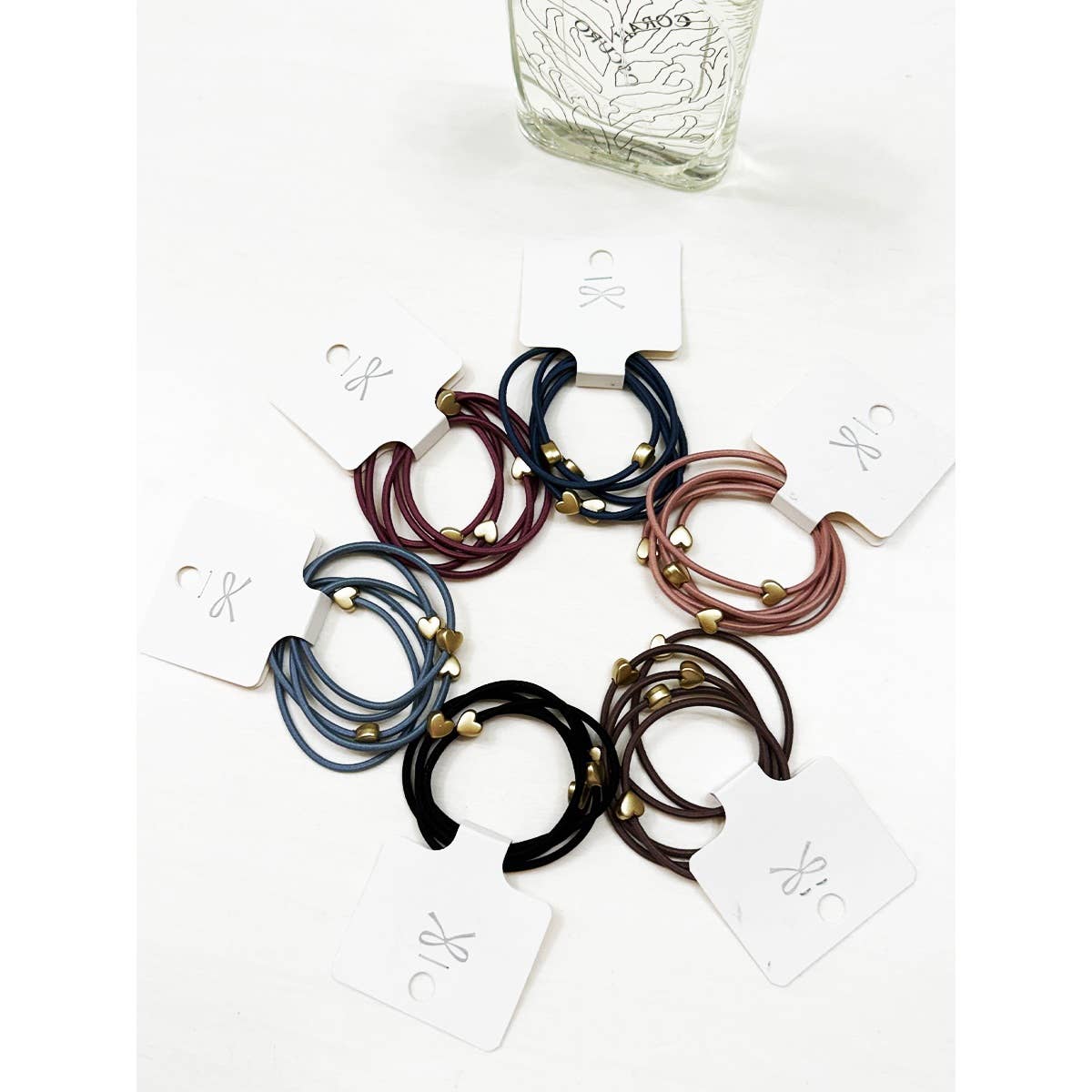 Love and Repeat Heart Beaded Basic Hair Tie Set - UnLaced Boutique