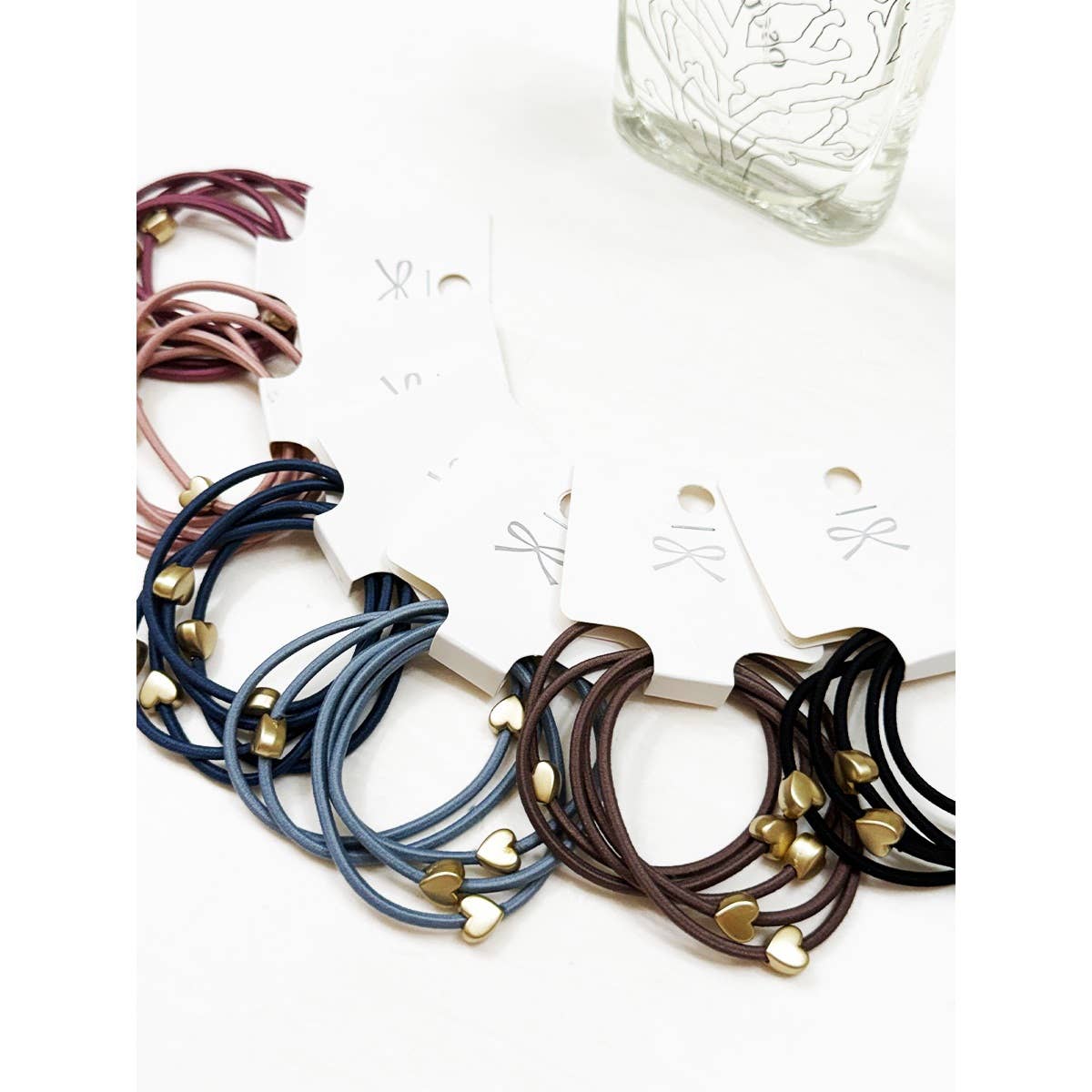 Love and Repeat Heart Beaded Basic Hair Tie Set - UnLaced Boutique