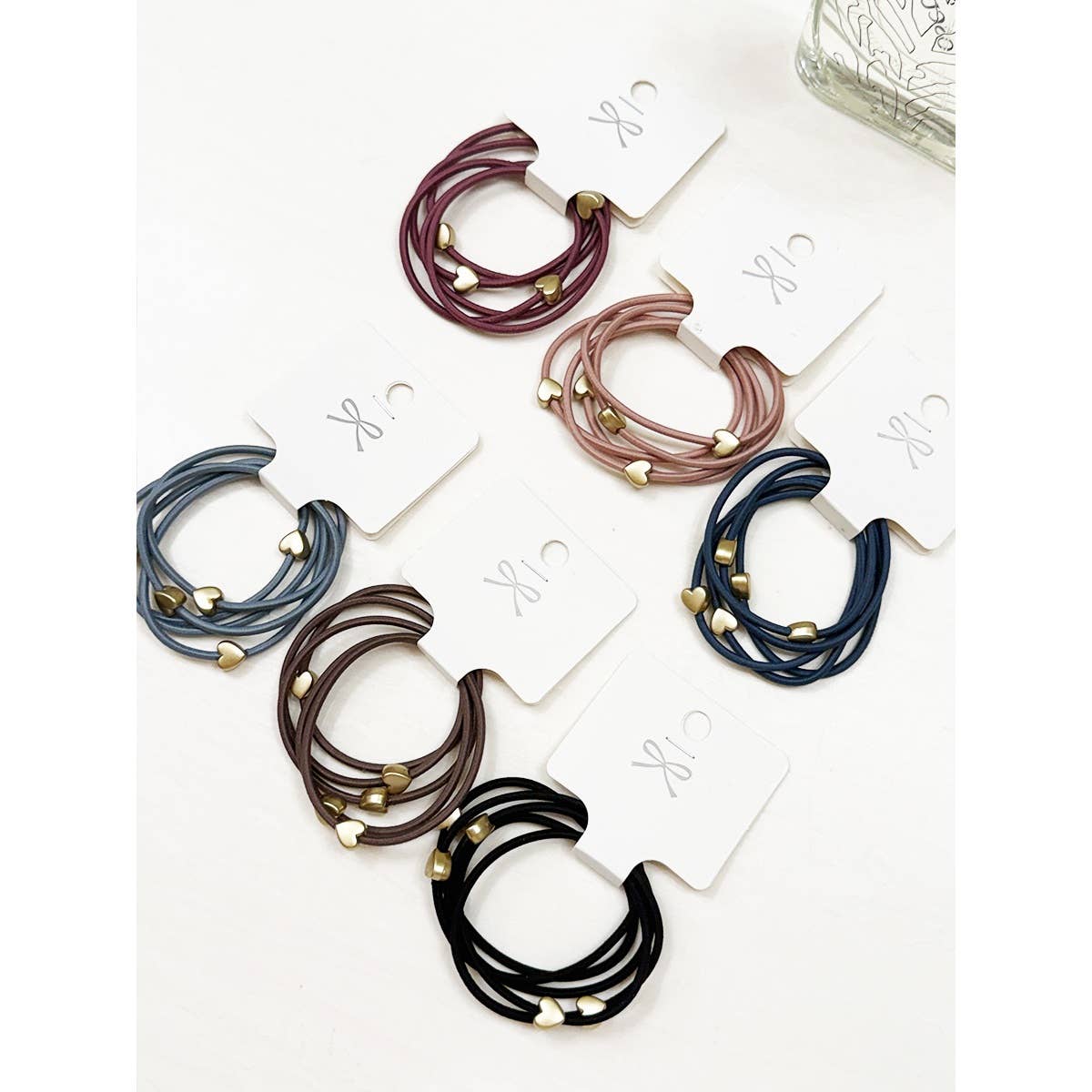 Love and Repeat Heart Beaded Basic Hair Tie Set - UnLaced Boutique