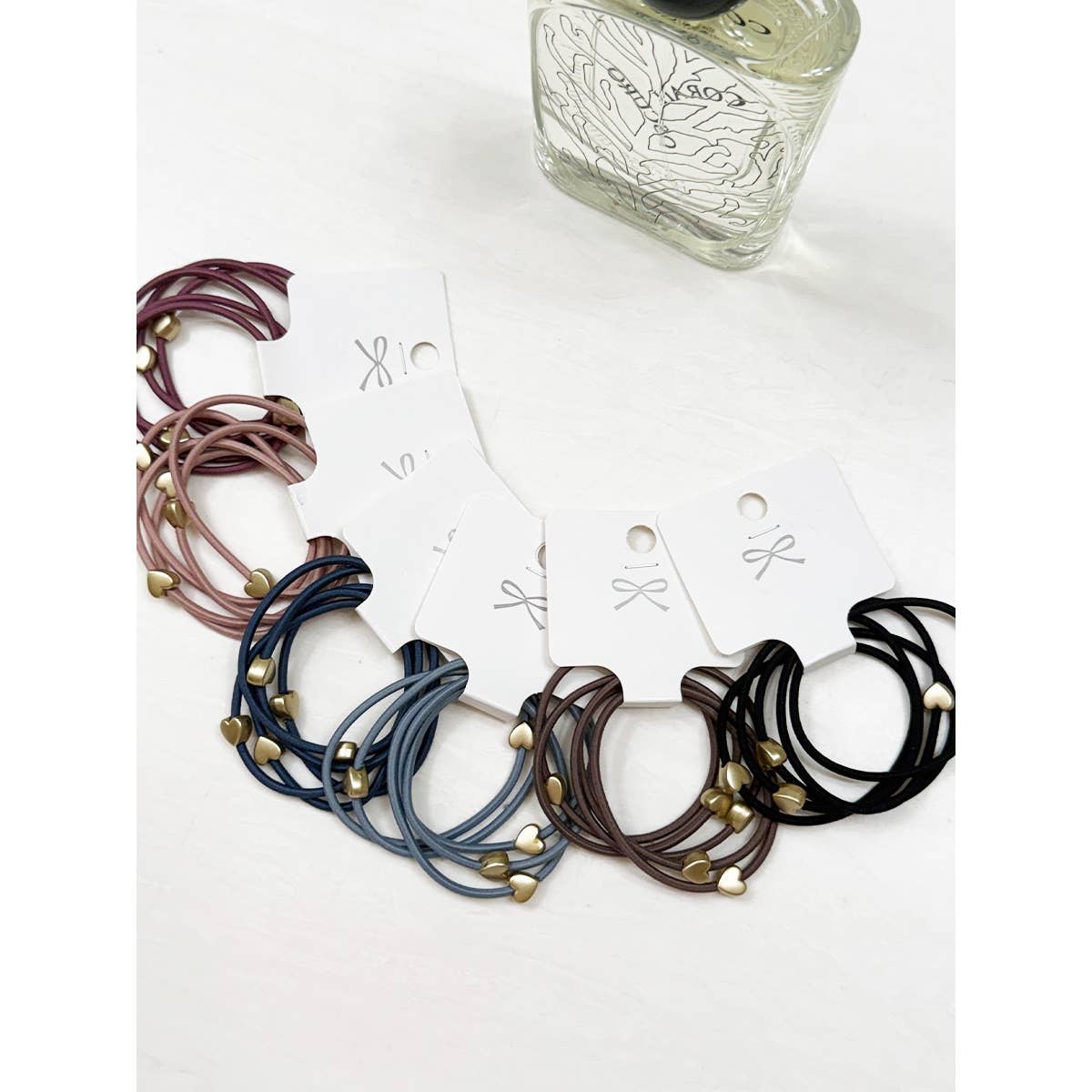 Love and Repeat Heart Beaded Basic Hair Tie Set - UnLaced Boutique