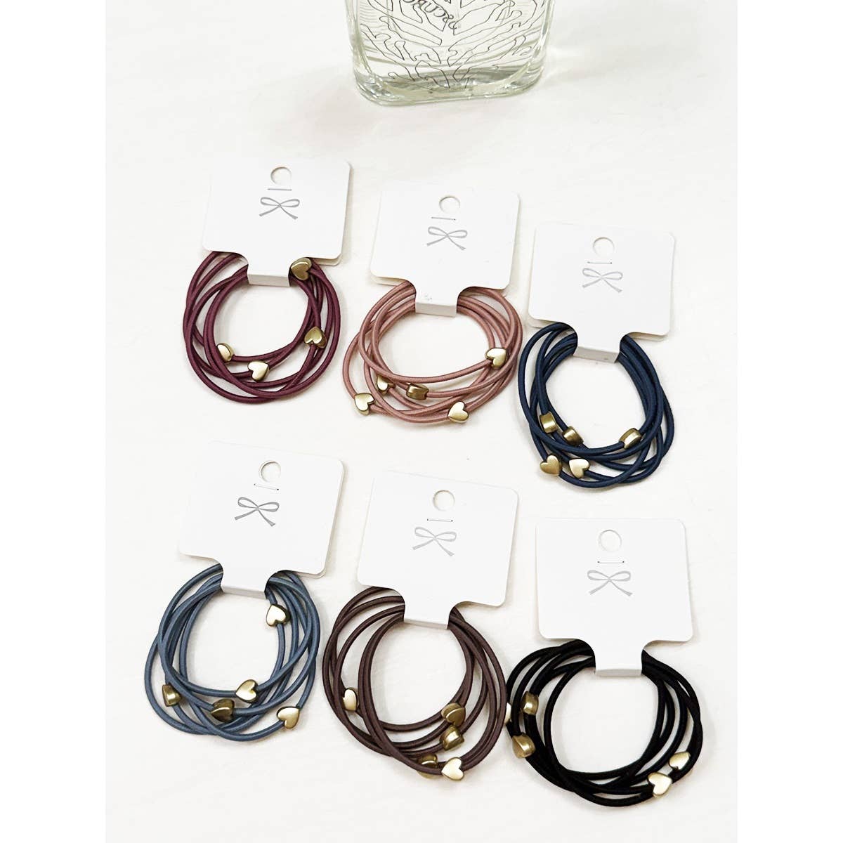 Love and Repeat Heart Beaded Basic Hair Tie Set - UnLaced Boutique