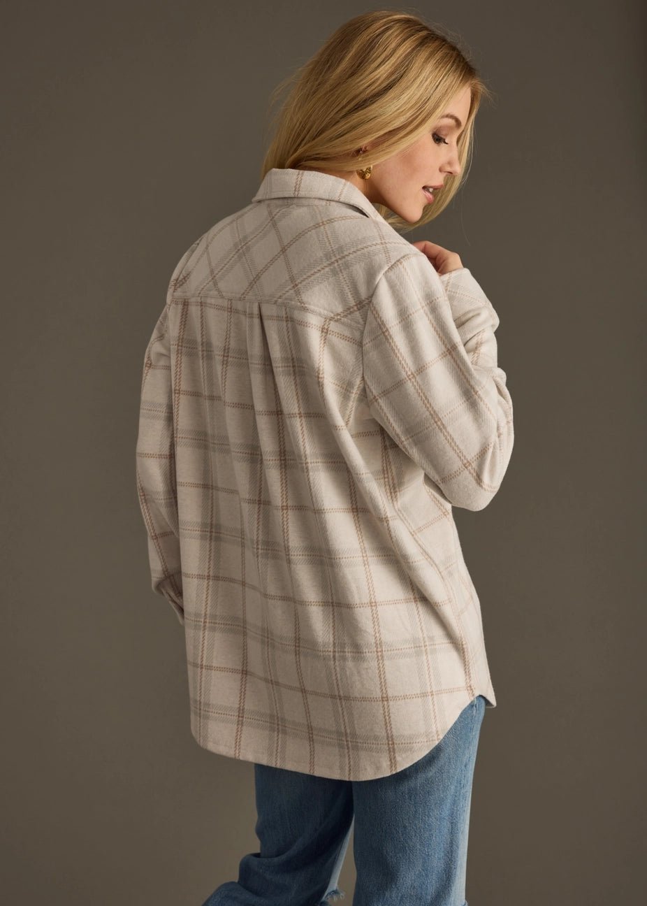 LT. Tan, Brown and Grey Button Up - UnLaced Boutique